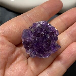 Purple Crystal Cluster statement ring